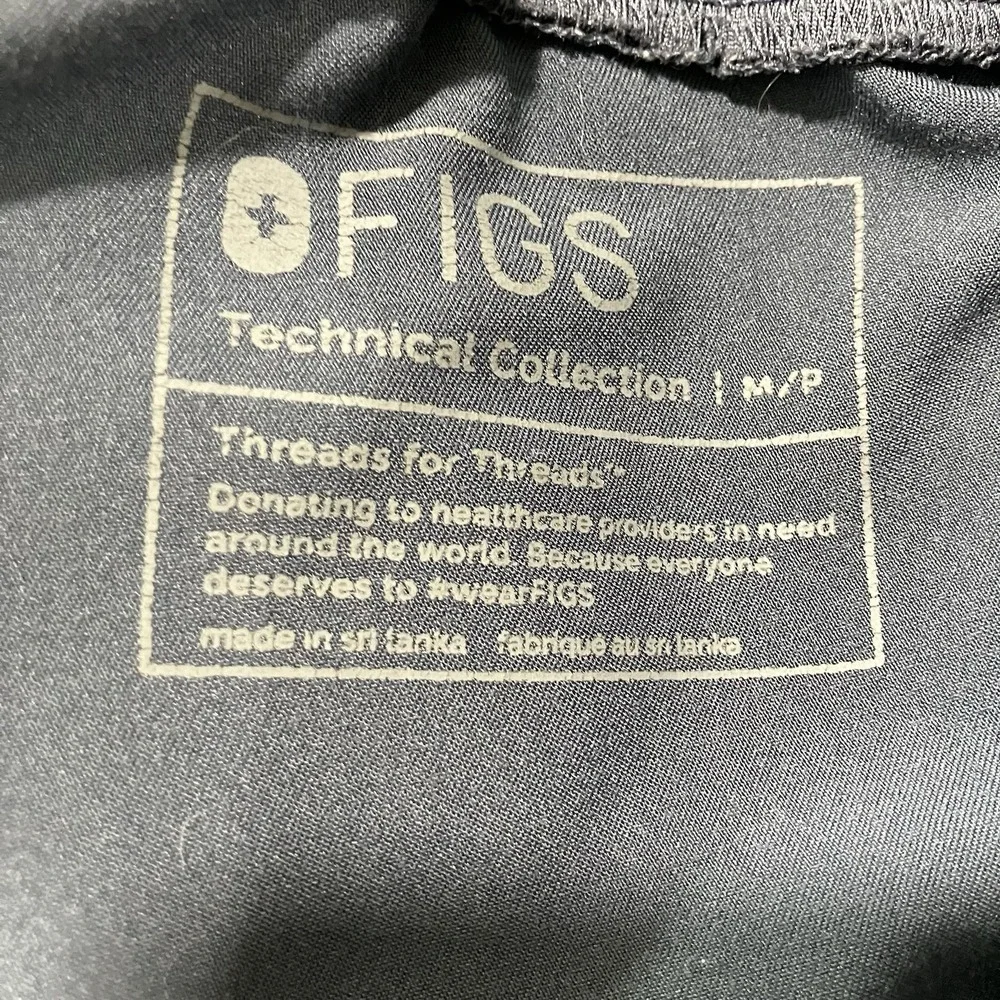 FIGS Yola High Rise Jogger Scrub Pants Gray Pink Drawstring Womens Medium